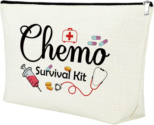 Cancer Gift for Chemo Patients Makeup Bag Cancer Warrior Gifts Chemo Care Package for Women Cancer Awareness Gift for Women Cosmetic Bag Chemotherapy Gift for Cancer Patient Inspirational Cancer Gift