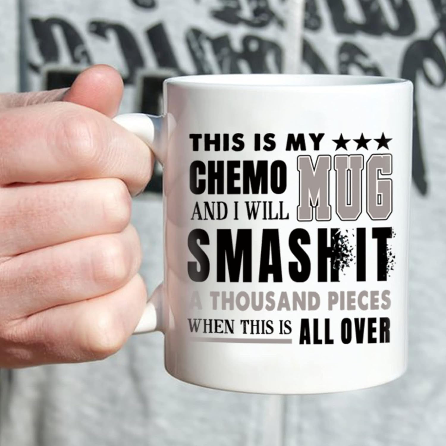 Cancer Survivor Gifts for Women Men - Chemo Mug - Cancer Care Package Cancer Gift for Chemotherapy Ovarian Breast Cancer Hysterectomy - 11Oz Coffee Mug