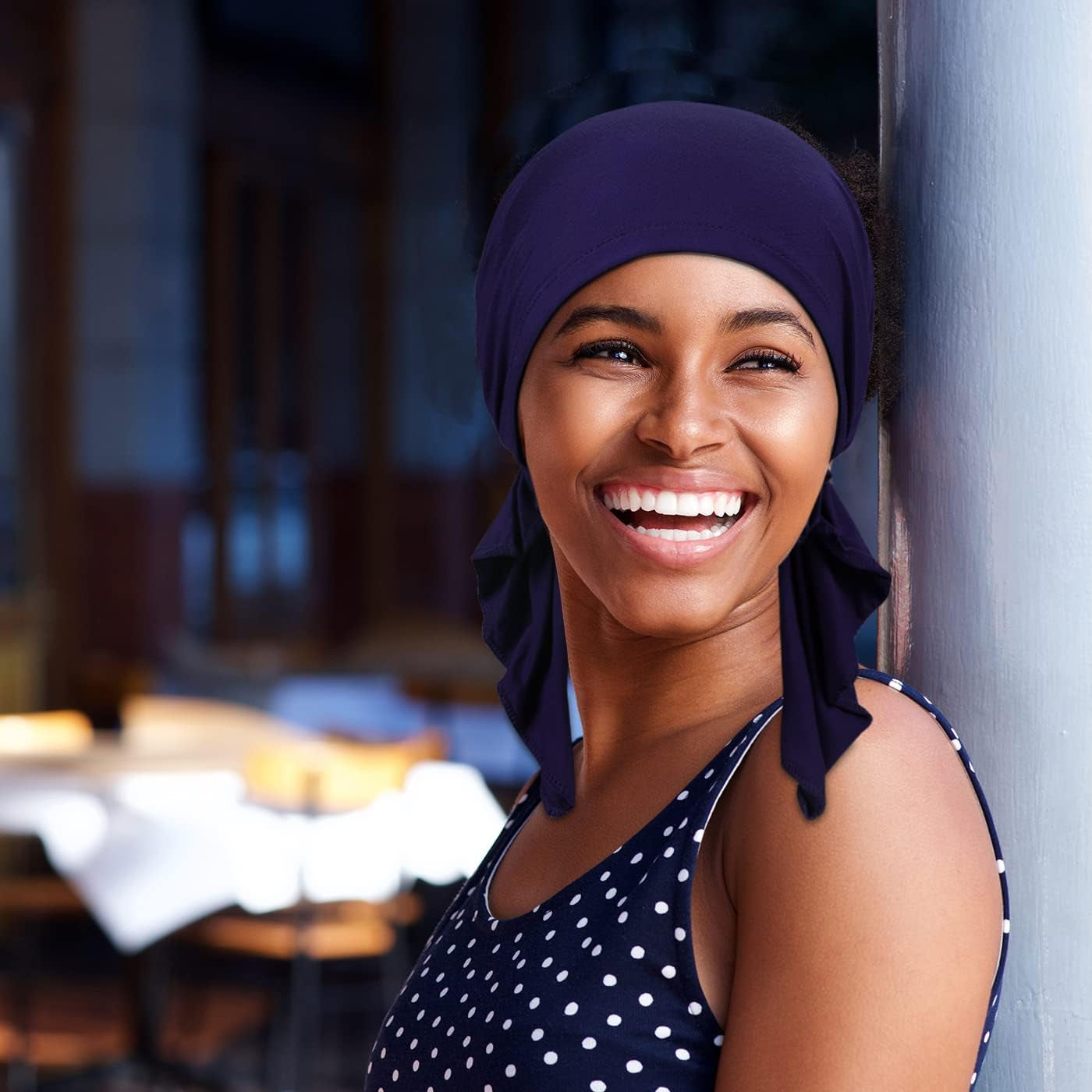 4 Pieces Soft Cotton Chemo Headwear for Women, Stretch Pre-Tied Chemo Head Scarves for Cancer