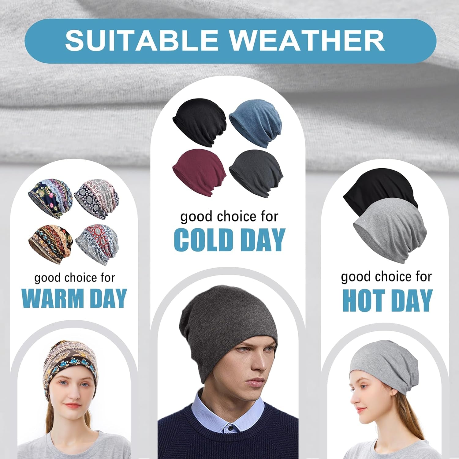 Cotton Slouchy Beanie Hip-Hop Soft Lightweight Running Beanie Adult Dwarf Hats Chemo Cap for Men Women