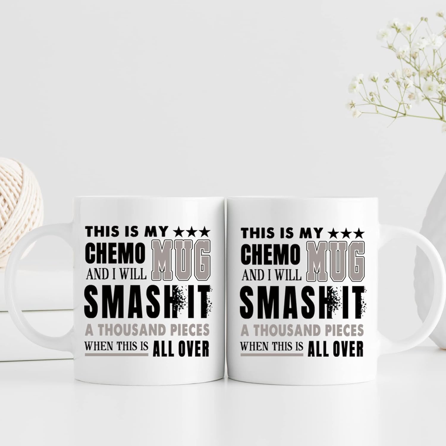 Cancer Survivor Gifts for Women Men - Chemo Mug - Cancer Care Package Cancer Gift for Chemotherapy Ovarian Breast Cancer Hysterectomy - 11Oz Coffee Mug