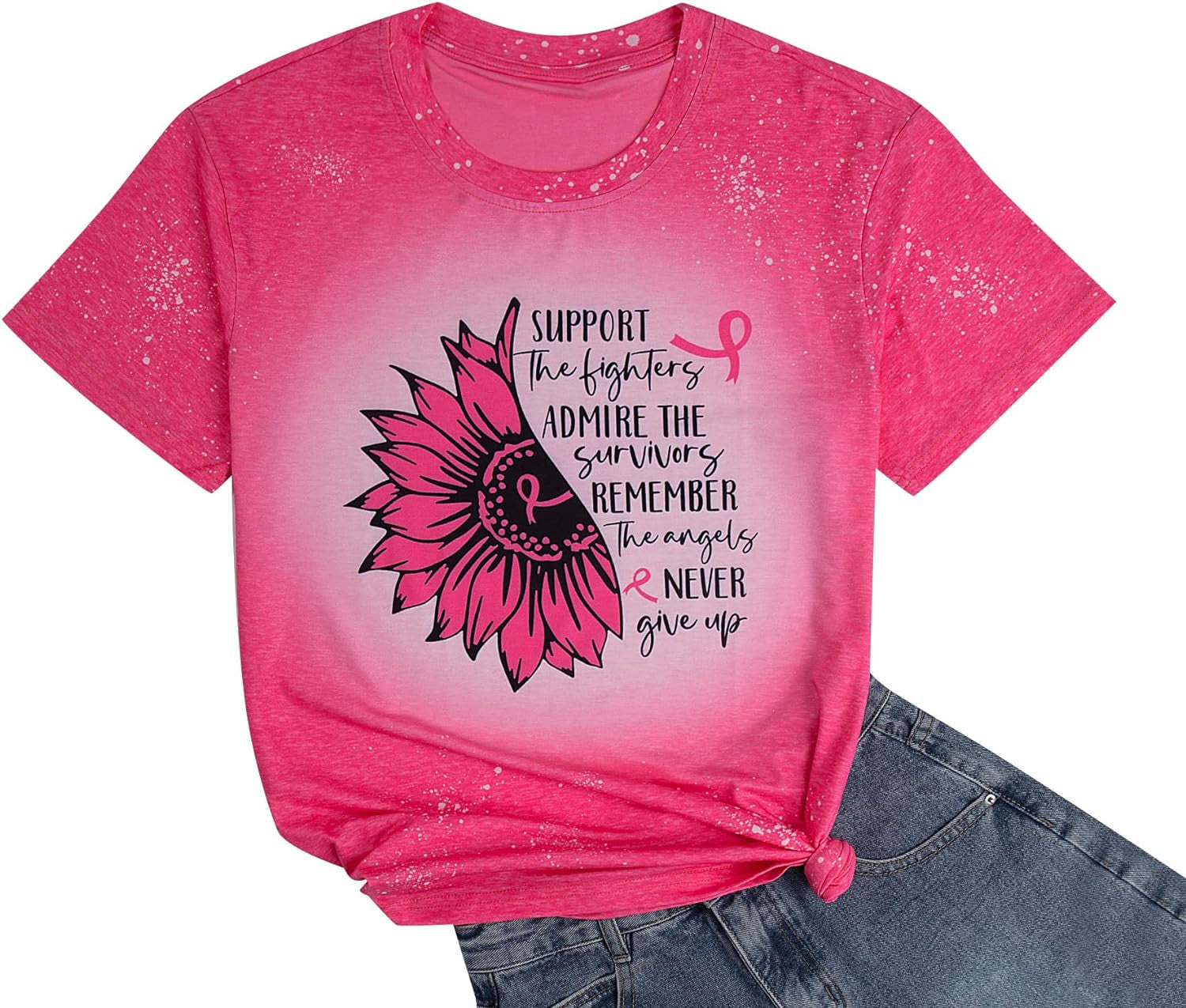 Breast Cancer Shirts Women Cancer Shirt Pink Ribbon Breast Cancer Awareness Tshirt Cancer Support Shirt Cancer Butterfly Tee