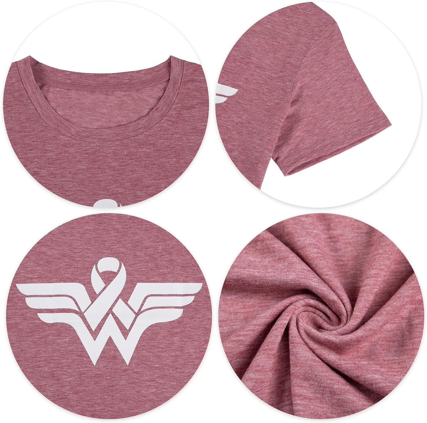 Breast Cancer Shirts for Women Pink Ribbon Breast Cancer Awareness T-Shirt Short Sleeve Fall Tee Top