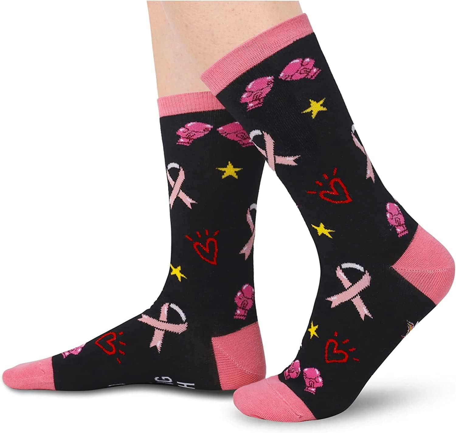 Breast Cancer Socks for Women Breast Cancer Awareness Socks Inspirational Socks Survivor Socks, Inspirational Gifts Breast Cancer Gifts Chemo Gifts