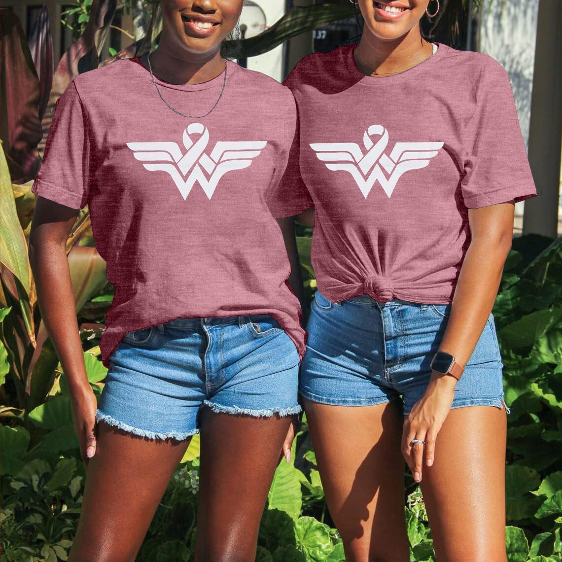 Breast Cancer Shirts for Women Pink Ribbon Breast Cancer Awareness T-Shirt Short Sleeve Fall Tee Top