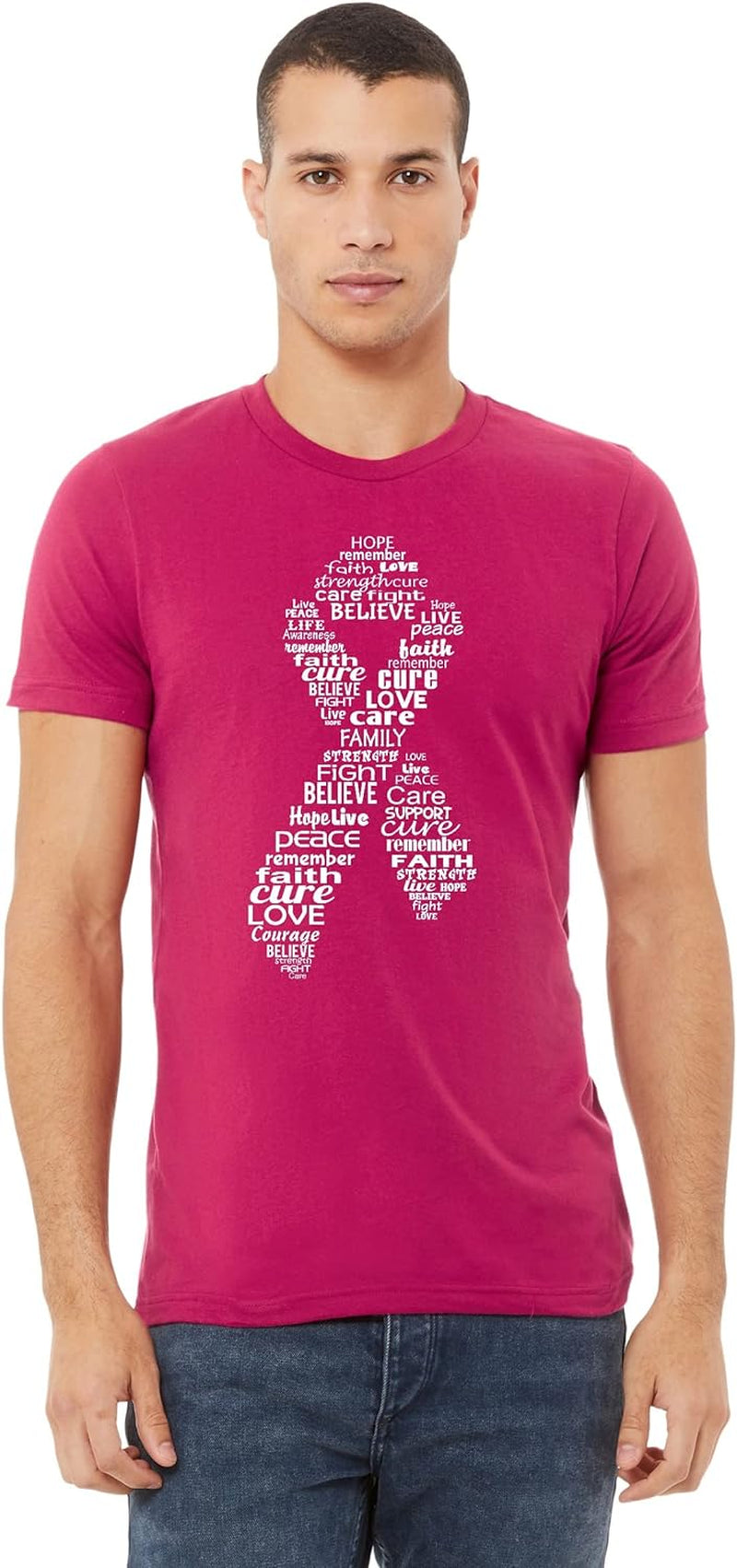 Breast Cancer Awareness Pink Ribbon T-Shirt for Men Breast Cancer Shirts