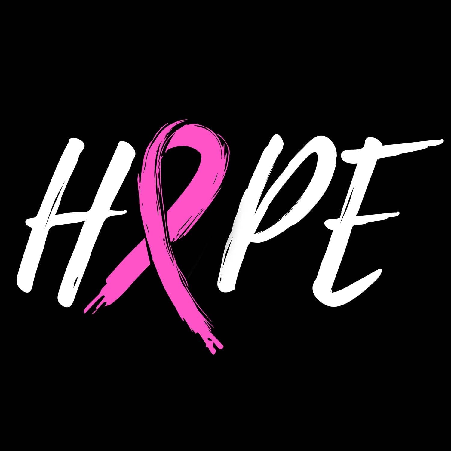Breast Cancer Survivor Shirt - Pink Ribbon Hope and Support Cancer Awareness Tshirt for Women