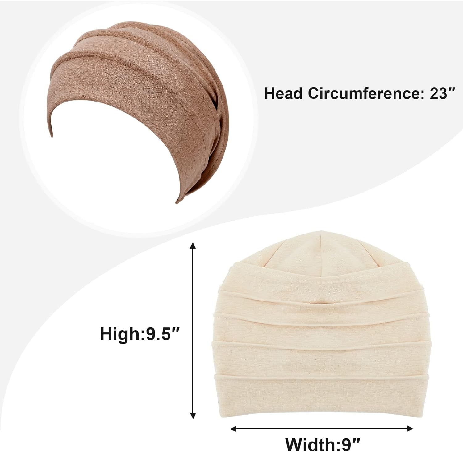 8 Pieces Headwear for Women Slouchy Beanies for Women Sleeping Cap Head Covering Slouchy Hair Loss Beanies Hats Soft Cotton Cancer Headwear Hat Stretchy