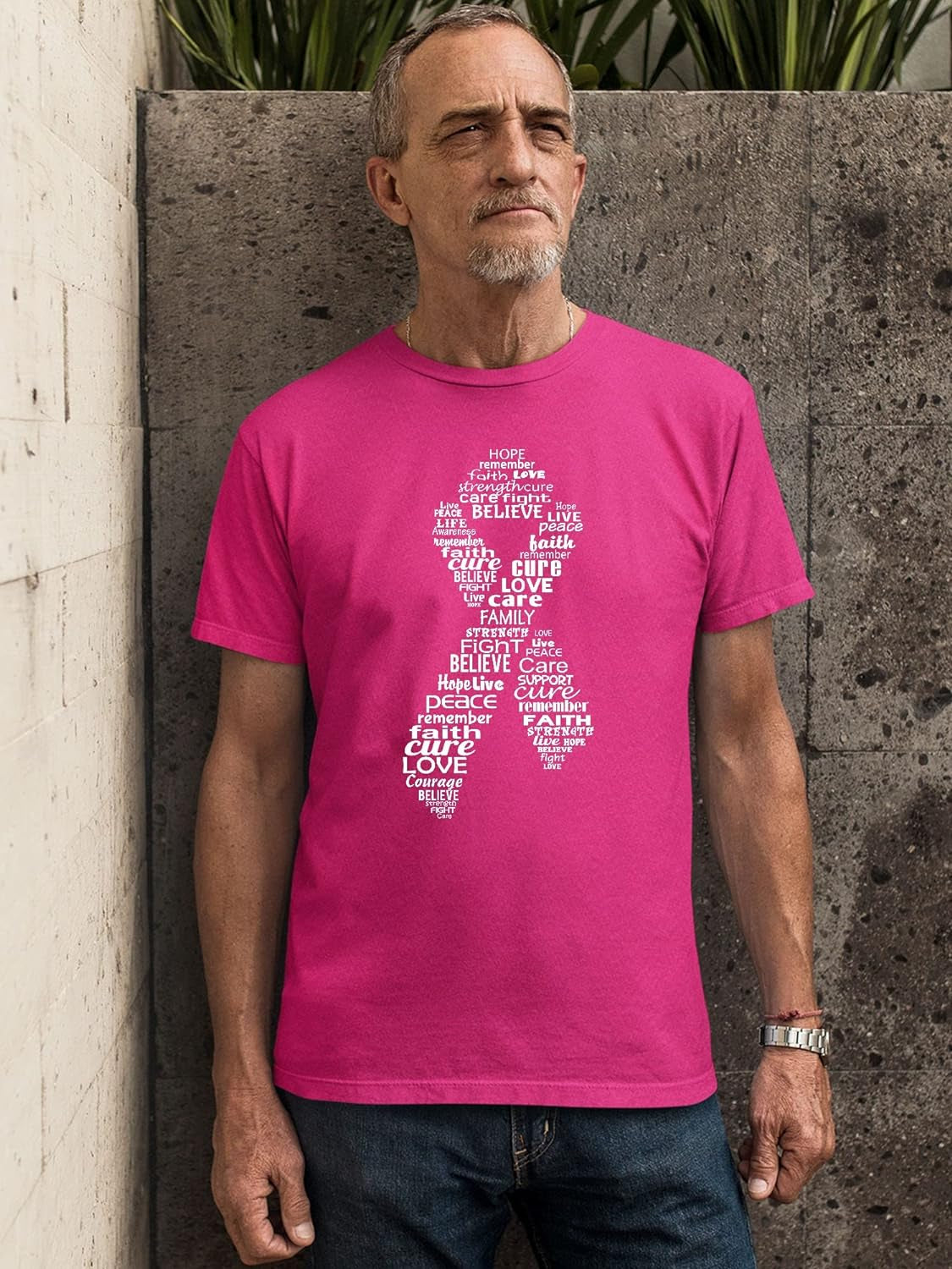Breast Cancer Awareness Pink Ribbon T-Shirt for Men Breast Cancer Shirts