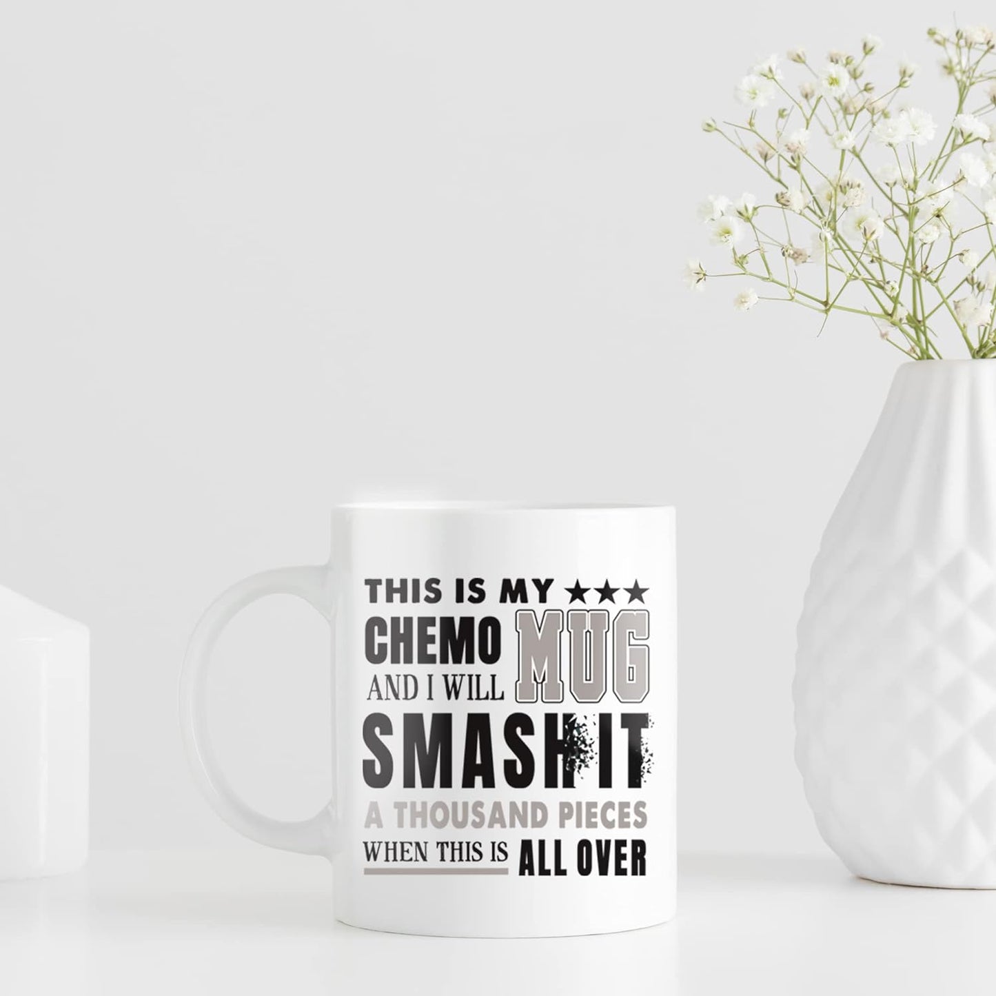 Cancer Survivor Gifts for Women Men - Chemo Mug - Cancer Care Package Cancer Gift for Chemotherapy Ovarian Breast Cancer Hysterectomy - 11Oz Coffee Mug