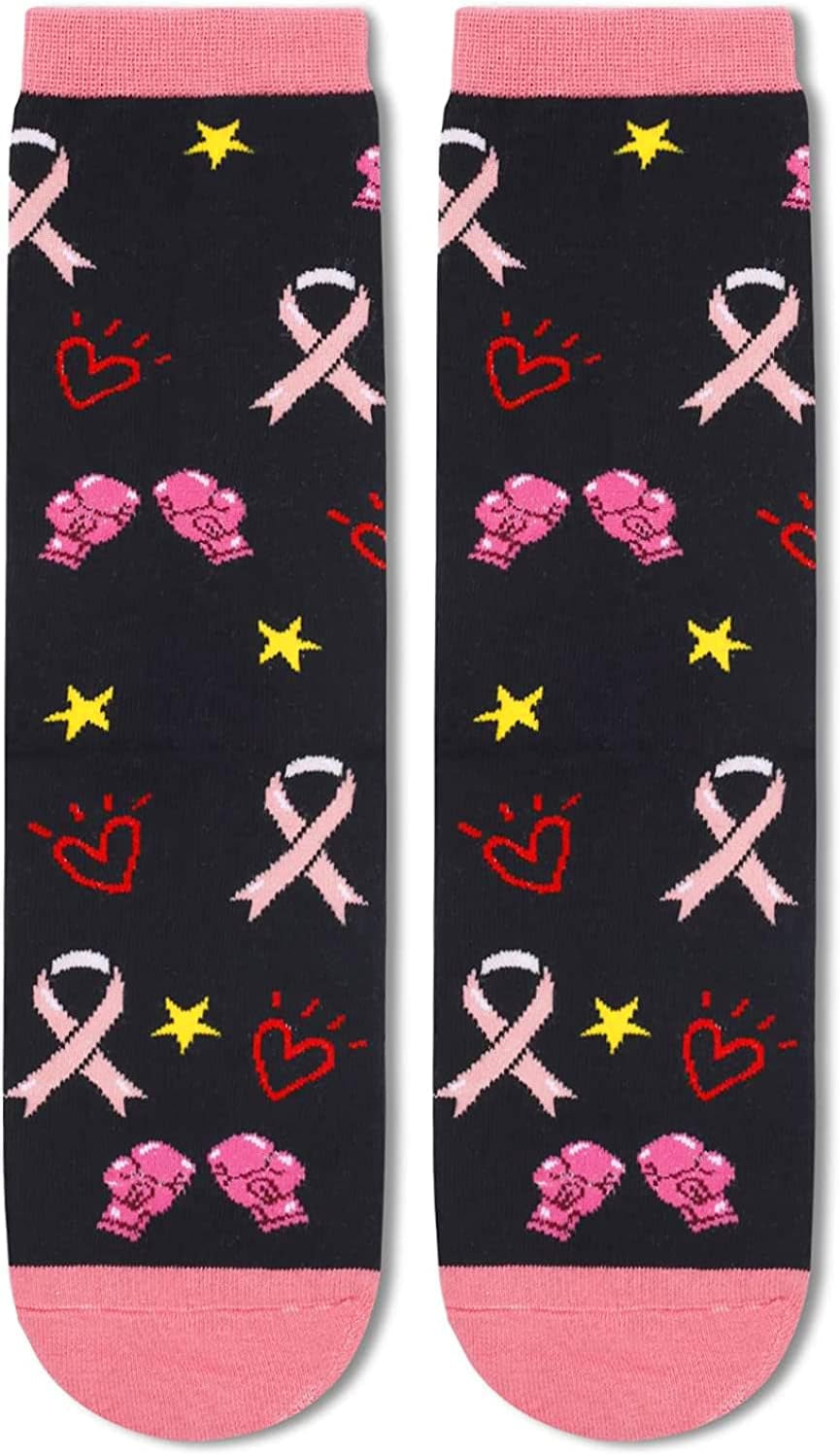 Breast Cancer Socks for Women Breast Cancer Awareness Socks Inspirational Socks Survivor Socks, Inspirational Gifts Breast Cancer Gifts Chemo Gifts